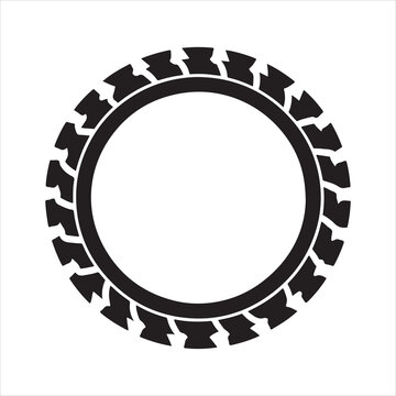 recommend clip art: Tire icon silhouette on white background
                    