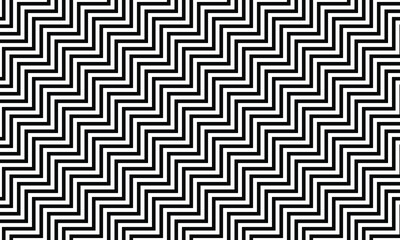 Zigzag chevron pattern with bold lines. Black and white dynamic and visually striking geometric design. Suitable for abstract backgrounds, textiles, modern designs. vector illustration