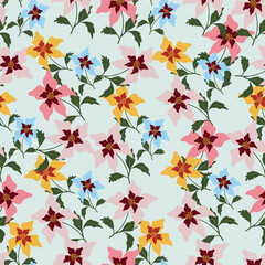 pattern, seamless, wallpaper, vector, vintage, texture, flower, illustration, design, floral, art, decoration, ornament, paper, decor, pink, damask, retro, tile, style, color, leaf, old, brown, 