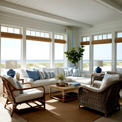 Modern luxury living room with furniture