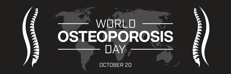 World Osteoporosis Day banner design.  Vector illustration.