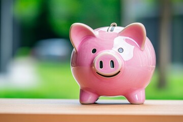 A close-up of a piggy bank, symbolizing savings, financial goals, and responsible money management