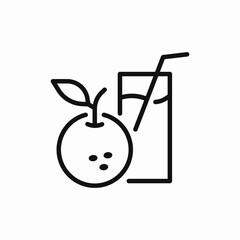 fresh orange juice icon sign vector