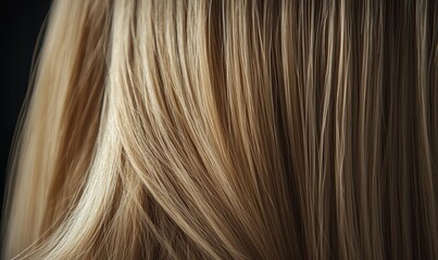 Naklejka premium Close-up of silky, blonde hair.