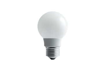 Smart LED bulb with WiFi connectivity, energyefficient lighting,Isolated on transparent background