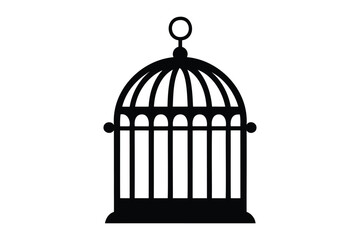 Birdcage minimalist silhouette clipart