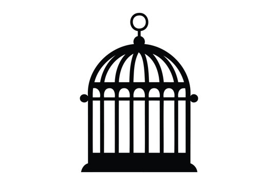 recommend clip art: Birdcage minimalist silhouette clipart