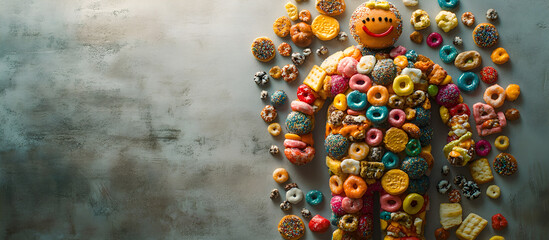 A man made out of donuts and other pastries