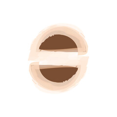 Abstract brush border with watercolor