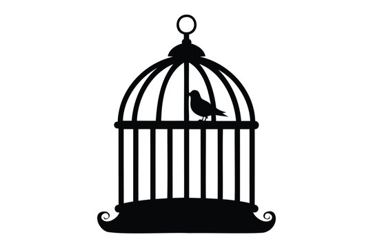 recommend clip art: Birdcage minimalist silhouette clipart