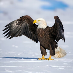 Obraz premium american bald eagle in flight