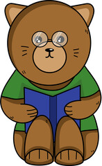 Bear Reading a book