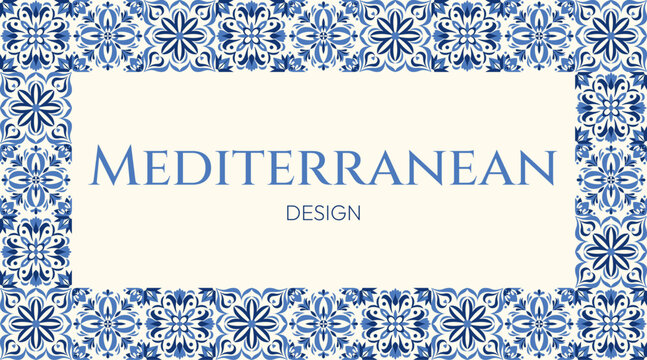 
Elegant Mediterranean-themed frame featuring navy blue floral tile patterns. Ideal for invitations, menus, and wedding design projects. Portuguese and Moroccan ceramic styles. Timeless and classic.