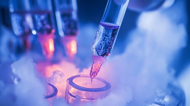 cryopreservation of presious cells, healthcare background, 16:9