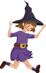 litte Girl in Witch Costume