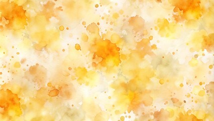  Bright watercolor background with orange and yellow spots and blobs for creative design  , copy space