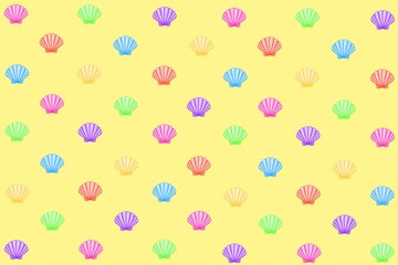 yellow pattern, seamless pattern with seashell, yellow background, yellow, yellow background with shellfish and bubbles, fun, textile, holiday, colorful, wallpaper, fabric, wrapping, happy, summer