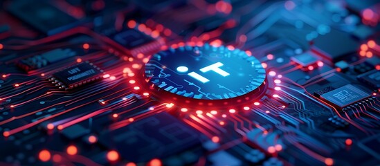 Internet of things technology concept. Global network connection.