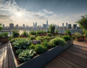 Fototapeta premium Garden on the roof