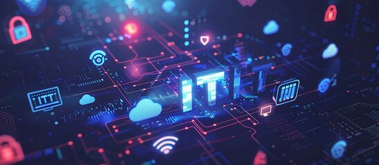Internet of things technology concept. Global network connection.
