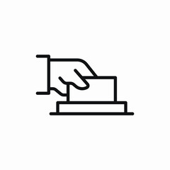 bulletin vote box icon sign vector