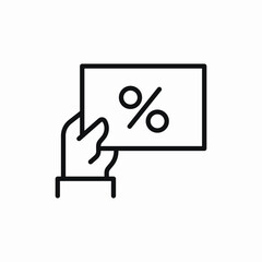 discount coupon hand icon sign