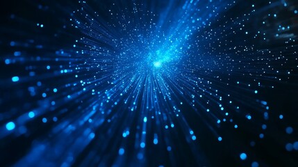 Fototapeta premium Futuristic AI Technology Background with Glowing Lines and Particles for Tech and Innovation Concepts Generative AI