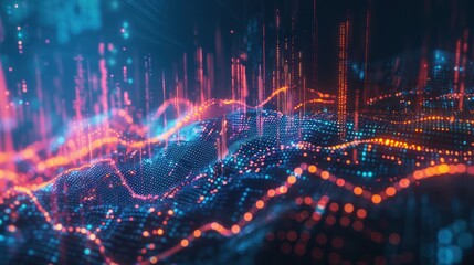 Naklejka premium Abstract Digital Landscape