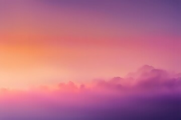 Fototapeta premium Sunset sky gradient transitioning from soft pink to bright orange and deep purple, AI Generated