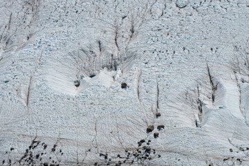 Close up view of the Gorner Glacier up at Gornergrat, near Zermatt, Switzerland