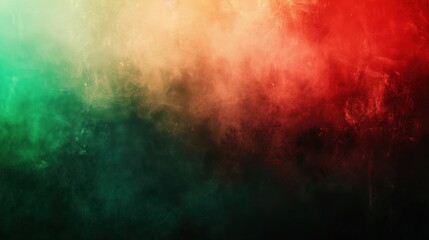 Obraz premium Abstract Smoke with Green, Orange and Red Colors