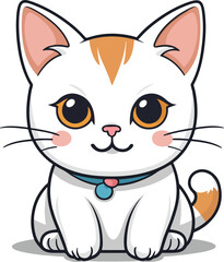 Cute cat   color vector illustration
