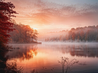 Obraz premium Amanece en el lago 6