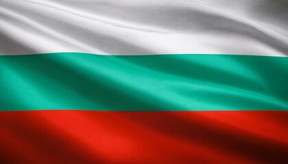 Naklejka premium ブルガリアの国旗(waving national flag of Bulgaria.) 