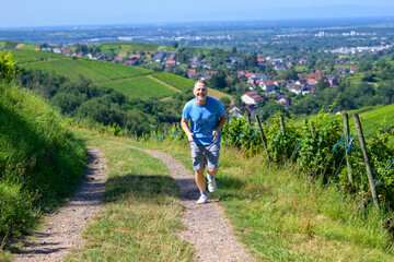 Uphill Run Through Vineyard Trails