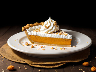 Slice of pumpkin pie