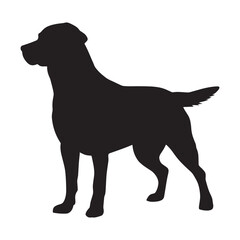 Dog silhouette icon isolated on white background. dog vector illustration. dog vector, icon