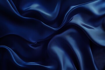 Fototapeta premium Deep Indigo Blue Satin Fabric Background