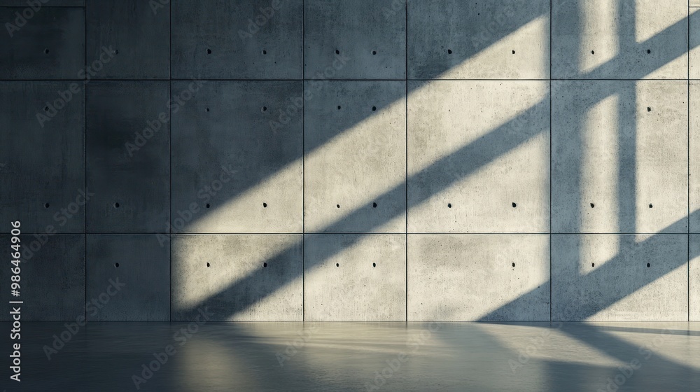 Canvas Prints concrete wall with light and shadow