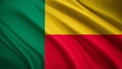 Obraz premium ベナンの国旗(waving national flag of Benin.) 