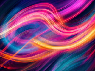 Obraz premium Abstract Wave of Colorful Light Streaks