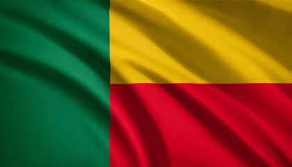 Obraz premium ベナンの国旗(waving national flag of Benin.) 