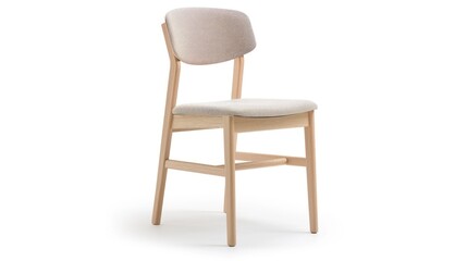 Wooden Chair with Upholstered Seat and Back