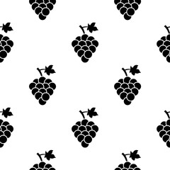 Grape seamless pattern flat graphic background. Grape simple vector pattern