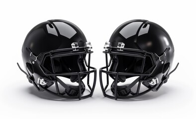 Fototapeta premium Mockup of an American football helmet, profile view, black and white