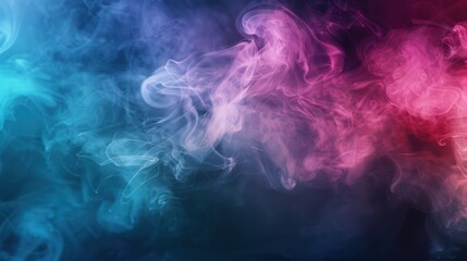 Abstract Smoke with Blue and Pink Hues