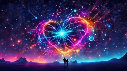 fireworks in the night sky