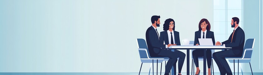 Obraz premium Business meeting with professionals at table