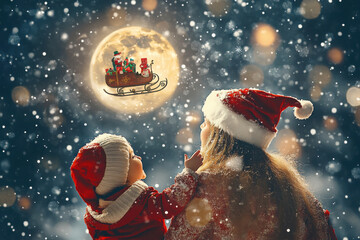 children with xmas presents
