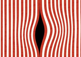 curtain launch abstract background with lines theater circus peeping red and white curtains © 7nov.studio
